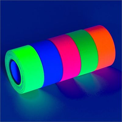 Trung Quốc UV Đen Ánh Sáng Băng Dính Sáng Neon Huỳnh Quang Cotton Vải Băng Cảnh Báo Tape Đối Với Đảng nhà cung cấp