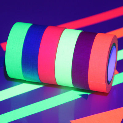 UV phản ứng ánh sáng màu đen neon băng dính sáng 6 màu sắc một bộ thu nhỏ bọc nhà cung cấp