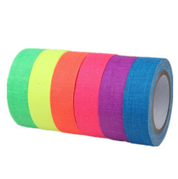 UV Đen Ánh Sáng Băng Dính Sáng Neon Huỳnh Quang Cotton Vải Băng Cảnh Báo Tape Đối Với Đảng nhà cung cấp