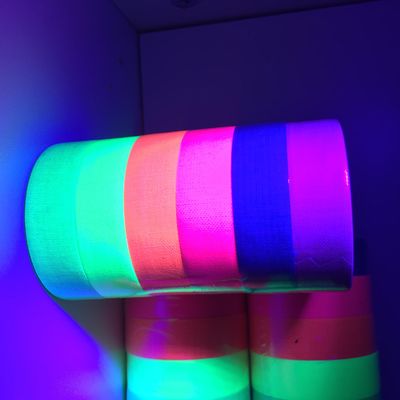 UV Đen Ánh Sáng Băng Dính Sáng Neon Huỳnh Quang Cotton Vải Băng Cảnh Báo Tape Đối Với Đảng nhà cung cấp
