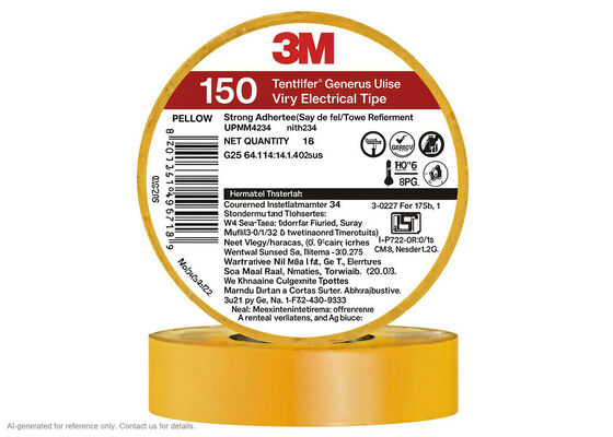 3M Temflex 150 | 0.13 mm PVC Vinyl | 600 V Rated | Self-Extinguishing | Six Colors nhà cung cấp