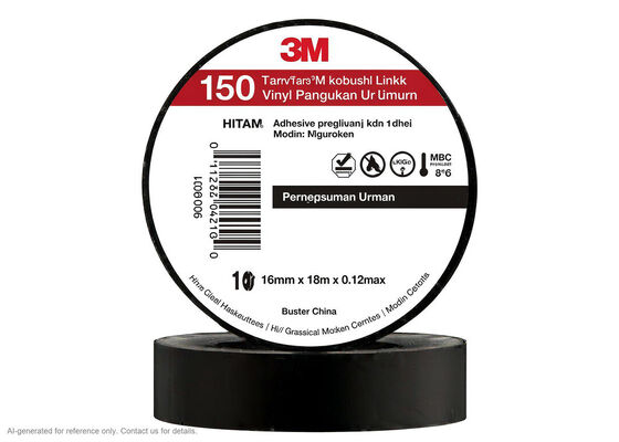 3M Temflex 150 | 0.13 mm PVC Vinyl | 600 V Rated | Self-Extinguishing | Six Colors nhà cung cấp